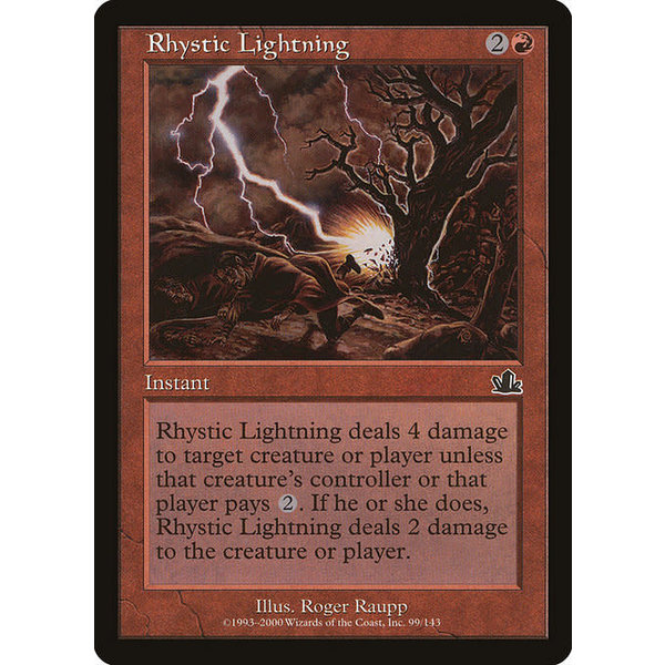 Magic: The Gathering Rhystic Lightning (099) Moderately Played