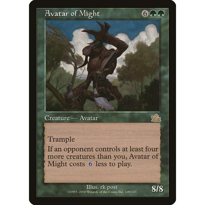Magic: The Gathering Avatar of Might (109) Moderately Played