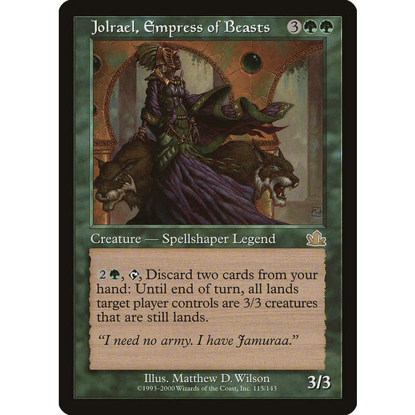 Magic: The Gathering Jolrael, Empress of Beasts (115) Moderately Played