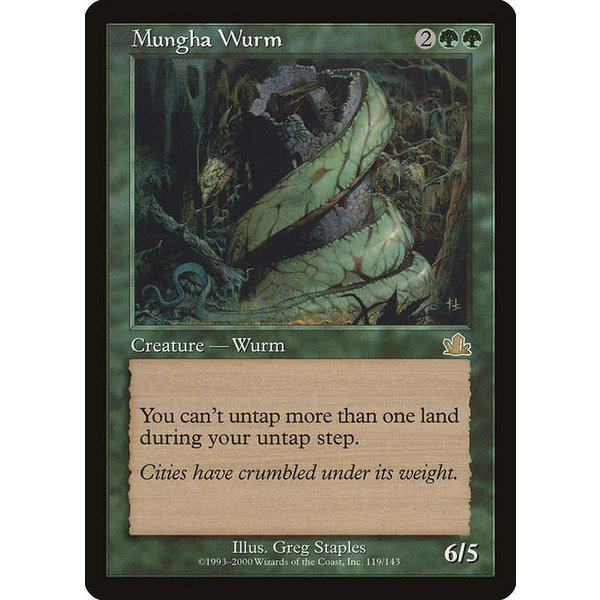 Magic: The Gathering Mungha Wurm (119) Moderately Played