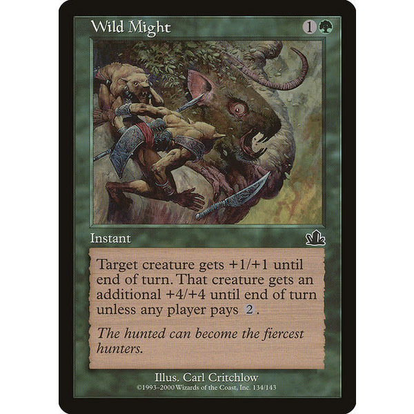 Magic: The Gathering Wild Might (134) Heavily Played