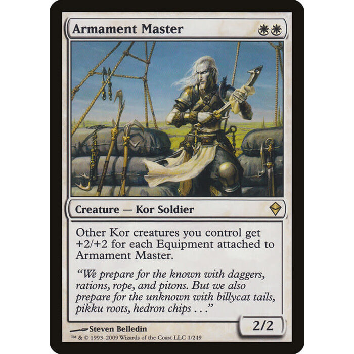 Magic: The Gathering Armament Master (001) Moderately Played