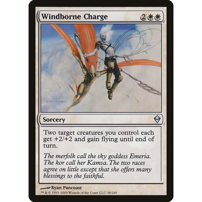 Magic: The Gathering Windborne Charge (038) Moderately Played Foil