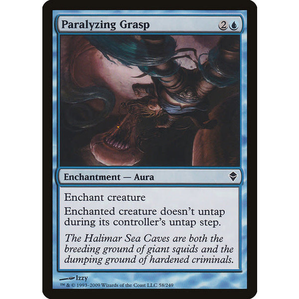 Magic: The Gathering Paralyzing Grasp (058) Moderately Played