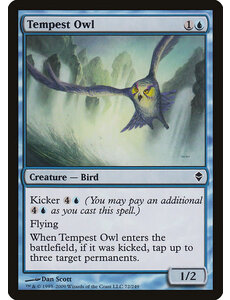 Magic: The Gathering Tempest Owl (072) Moderately Played