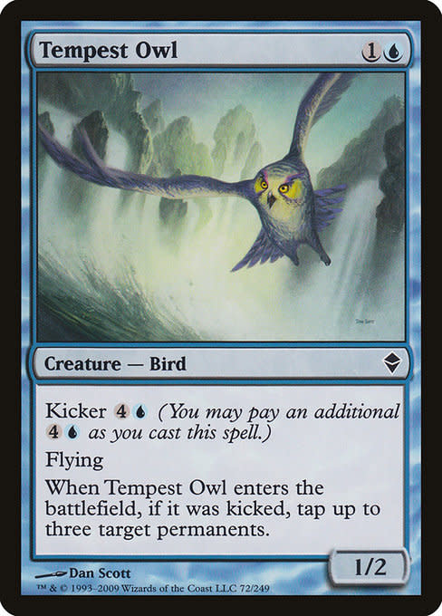 Magic: The Gathering Tempest Owl (072) Moderately Played - Kingslayer Games