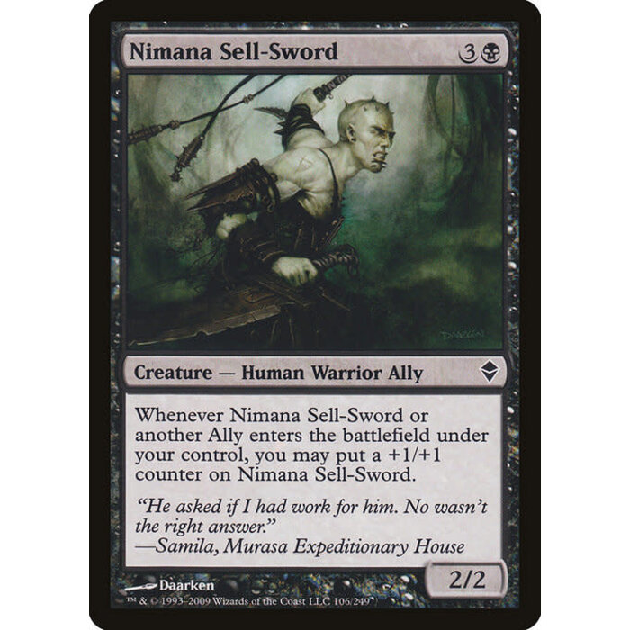 Magic: The Gathering Nimana Sell-Sword (106) Lightly Played