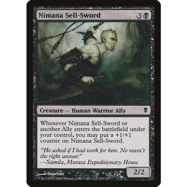 Magic: The Gathering Nimana Sell-Sword (106) Moderately Played Foil