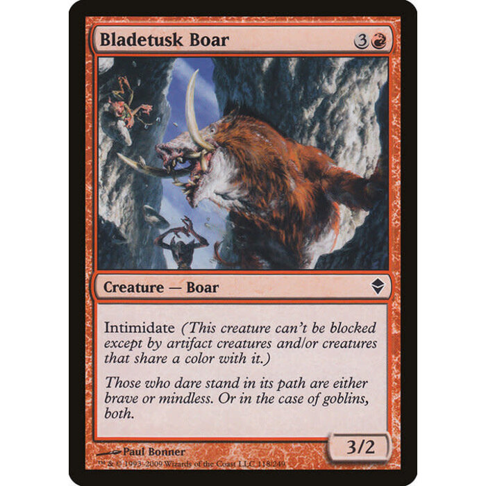 Magic: The Gathering Bladetusk Boar (118) Moderately Played Foil