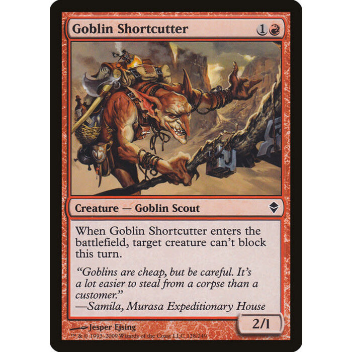 Magic: The Gathering Goblin Shortcutter (128) Moderately Played