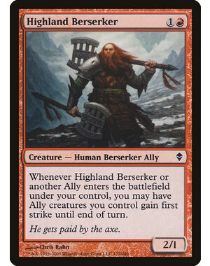 Magic: The Gathering Highland Berserker (132) Moderately Played