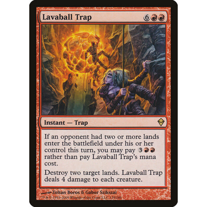 Magic: The Gathering Lavaball Trap (135) Moderately Played Foil