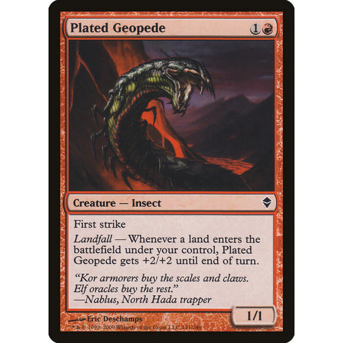 Magic: The Gathering Plated Geopede (141) Moderately Played