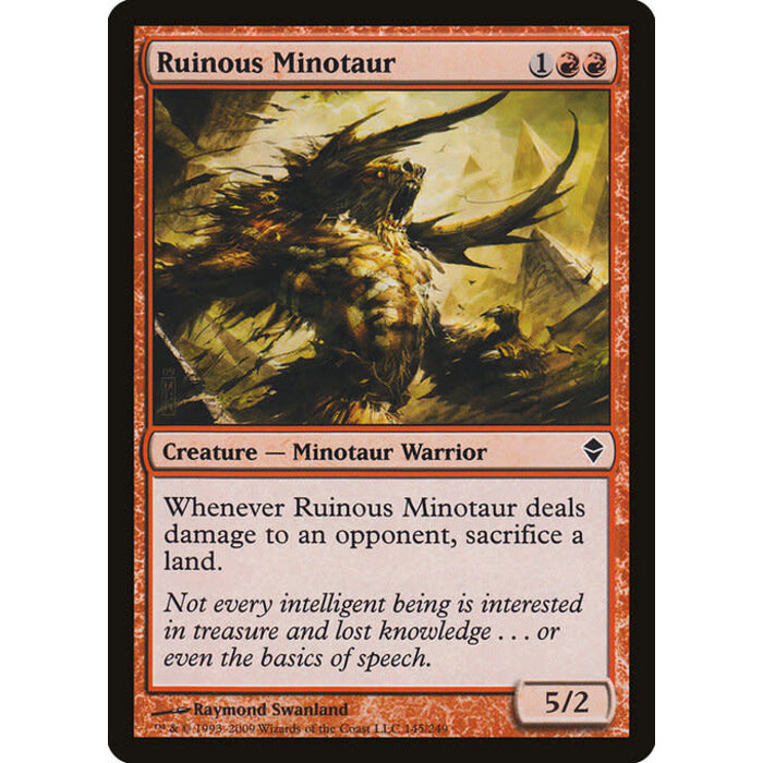 Magic: The Gathering Ruinous Minotaur (145) Moderately Played