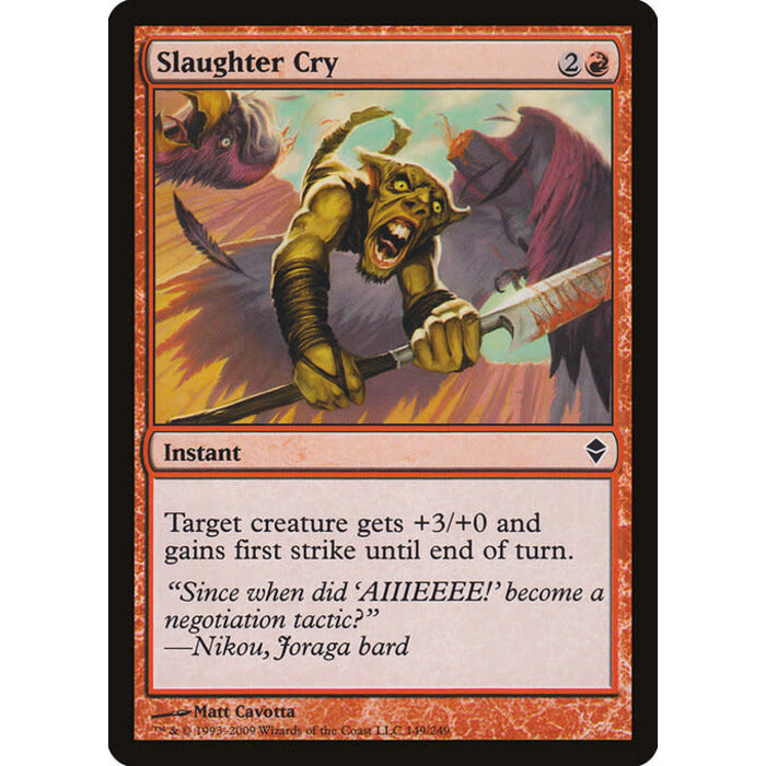 Magic: The Gathering Slaughter Cry (149) Moderately Played