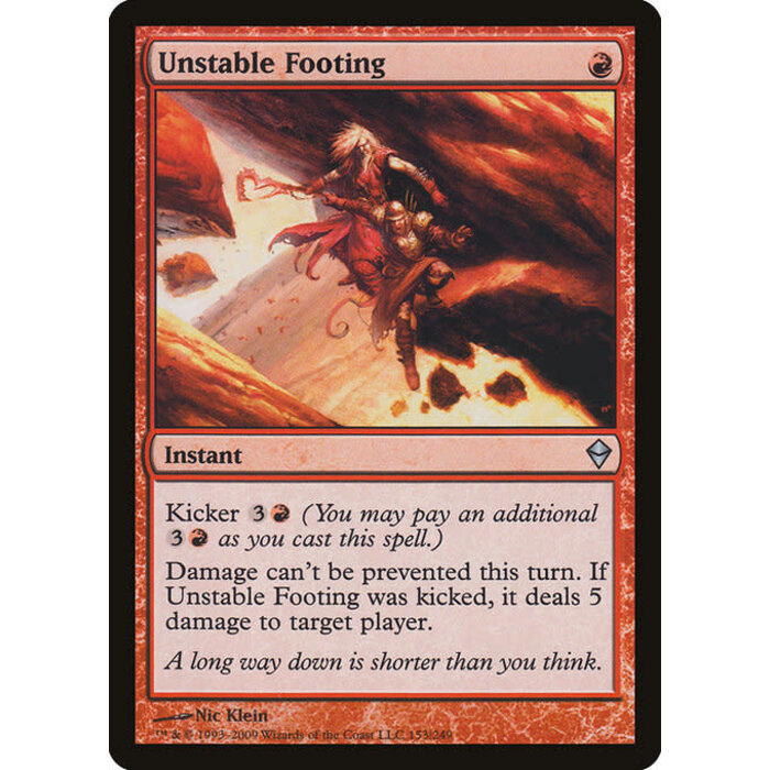 Magic: The Gathering Unstable Footing (153) Moderately Played