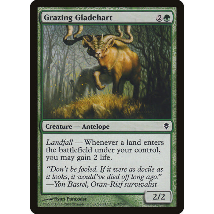Magic: The Gathering Grazing Gladehart (163) Moderately Played