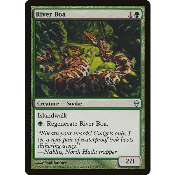 Magic: The Gathering River Boa (180) Moderately Played