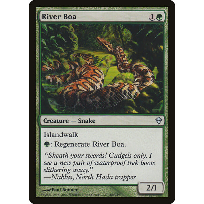 Magic: The Gathering River Boa (180) Moderately Played