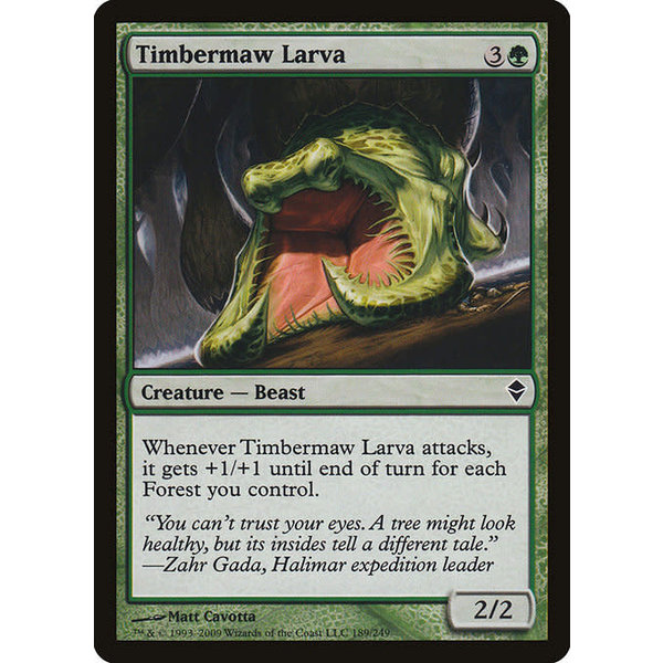 Magic: The Gathering Timbermaw Larva (189) Moderately Played