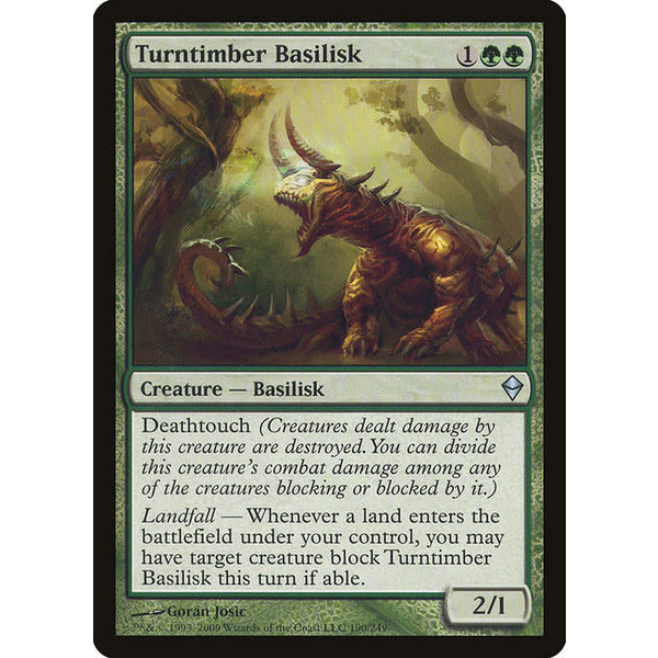 Magic: The Gathering Turntimber Basilisk (190) Moderately Played