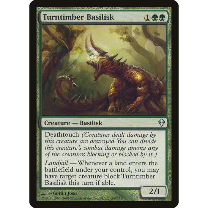 Magic: The Gathering Turntimber Basilisk (190) Moderately Played