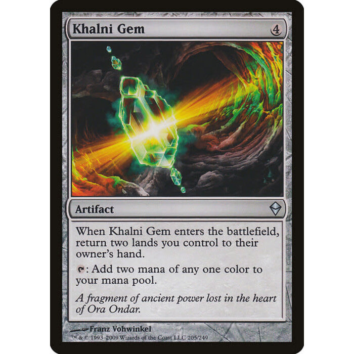 Magic: The Gathering Khalni Gem (205) Moderately Played
