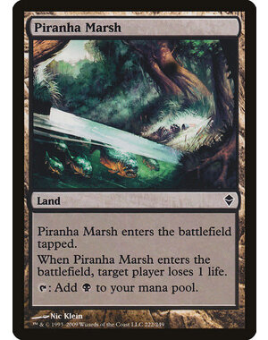Magic: The Gathering Piranha Marsh (222) Moderately Played