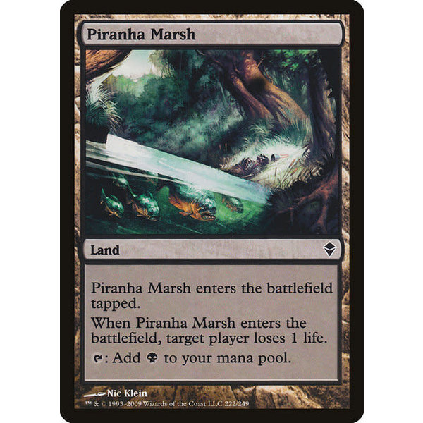 Magic: The Gathering Piranha Marsh (222) Moderately Played