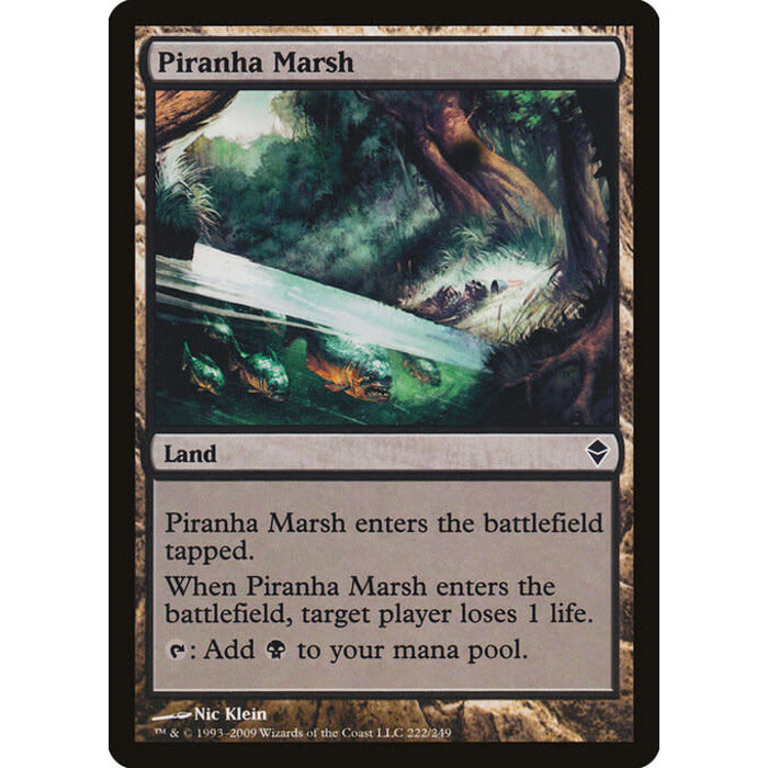 Magic: The Gathering Piranha Marsh (222) Moderately Played