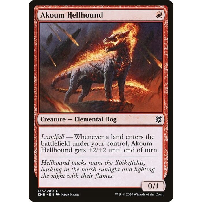 Magic: The Gathering Akoum Hellhound (133) Moderately Played Foil
