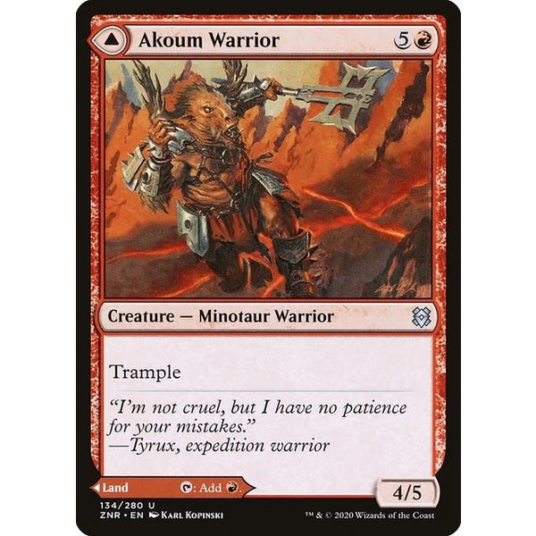 Magic: The Gathering Akoum Warrior (134) Lightly Played Foil