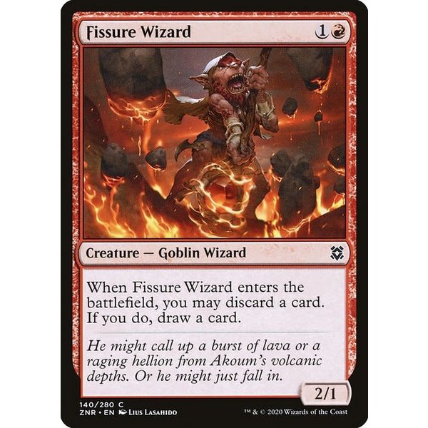 Magic: The Gathering Fissure Wizard (140) Lightly Played Foil