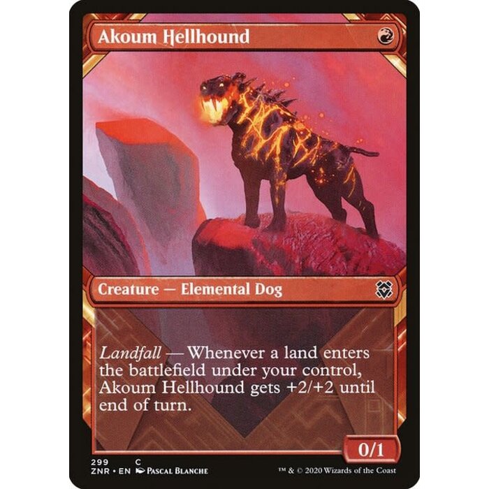 Magic: The Gathering Akoum Hellhound (Showcase) (299) Near Mint Foil
