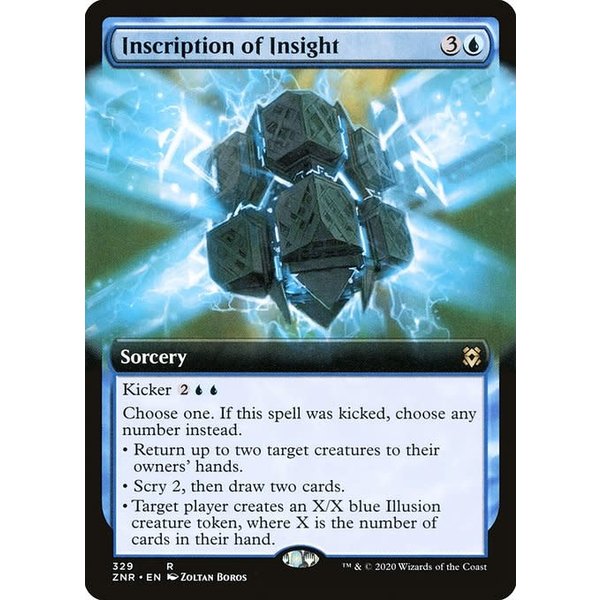 Magic: The Gathering Inscription of Insight (Extended Art) (329) Lightly Played