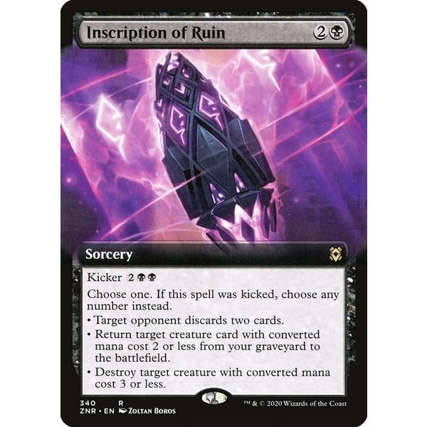 Magic: The Gathering Inscription of Ruin (Extended Art) (340) Lightly Played