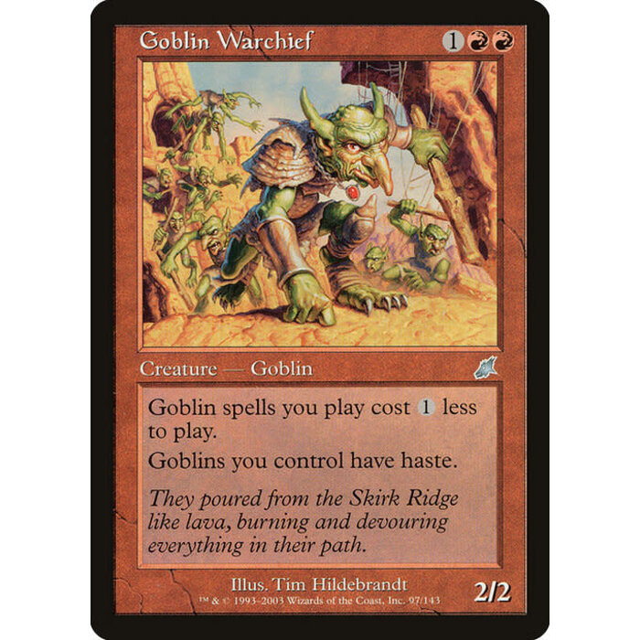 Magic: The Gathering Goblin Warchief (097) Moderately Played