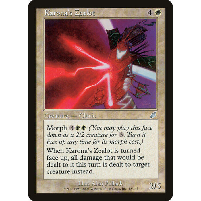 Magic: The Gathering Karona's Zealot (018) Moderately Played