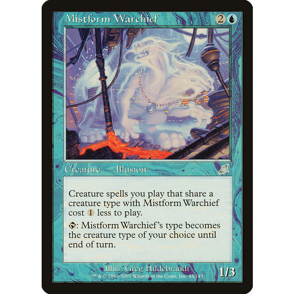 Magic: The Gathering Mistform Warchief (043) Moderately Played