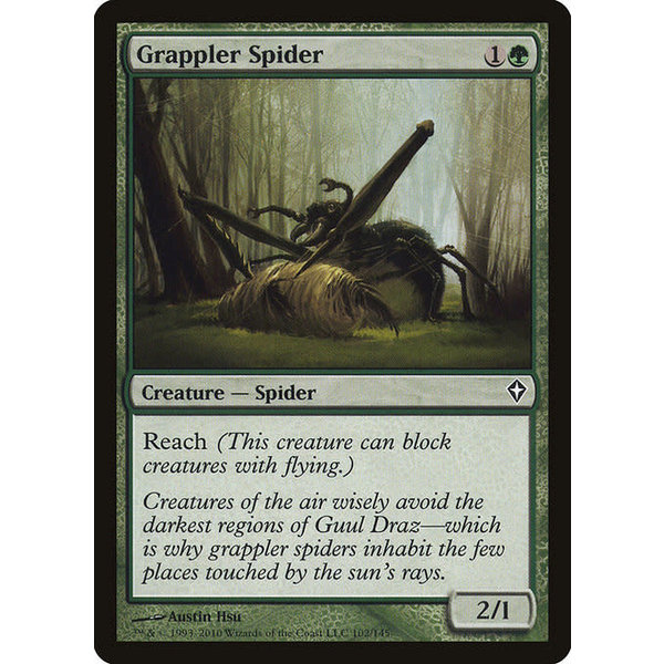 Magic: The Gathering Grappler Spider (102) Moderately Played