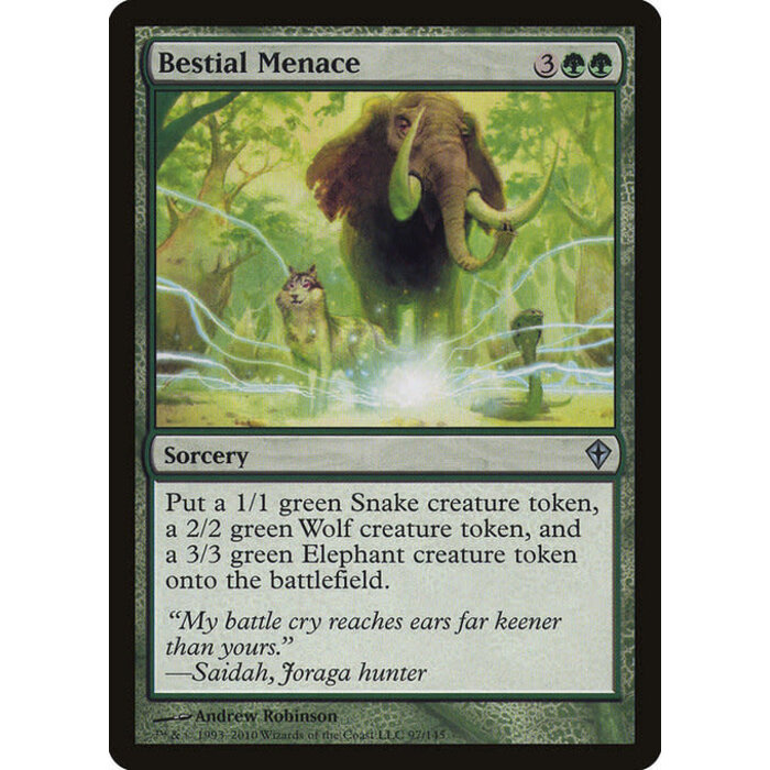 Magic: The Gathering Bestial Menace (097) Moderately Played Foil