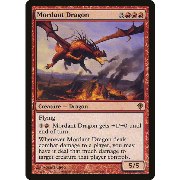 Magic: The Gathering Mordant Dragon (085) Moderately Played