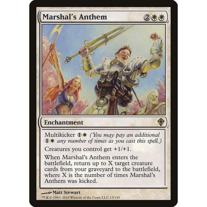 Magic: The Gathering Marshal's Anthem (015) Heavily Played