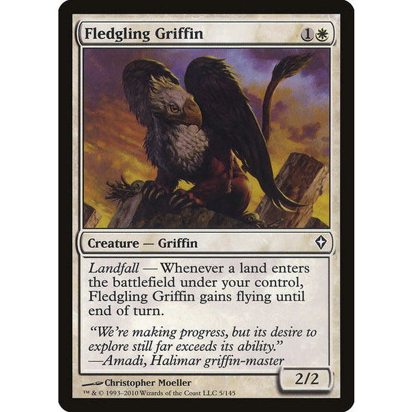 Magic: The Gathering Fledgling Griffin (005) Moderately Played Foil