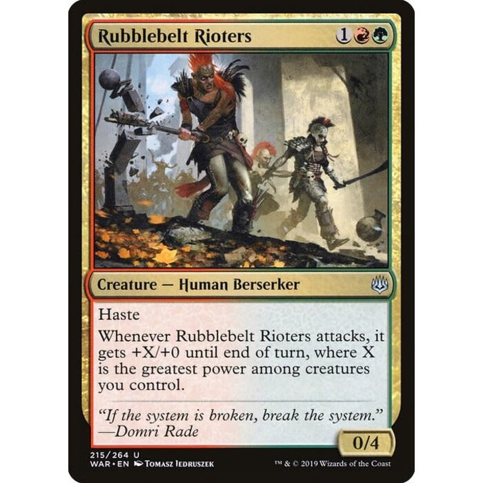 Magic: The Gathering Rubblebelt Rioters (215) Near Mint
