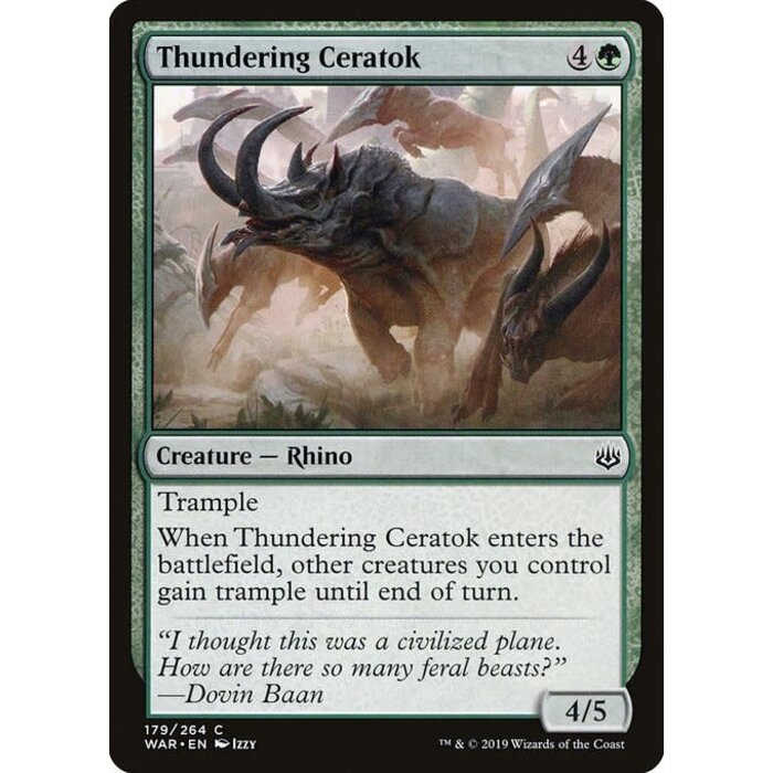 Magic: The Gathering Thundering Ceratok (179) Lightly Played