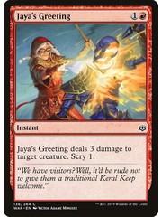 Magic: The Gathering Jaya's Greeting (136) Lightly Played