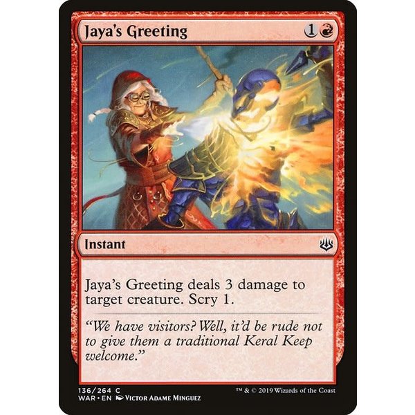 Magic: The Gathering Jaya's Greeting (136) Lightly Played