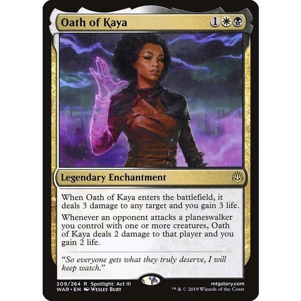 Magic: The Gathering Oath of Kaya (209) Lightly Played