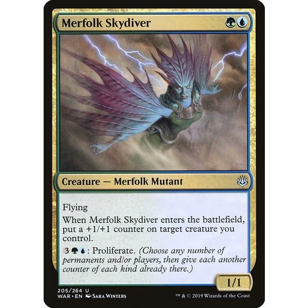 Magic: The Gathering Merfolk Skydiver (205) Lightly Played